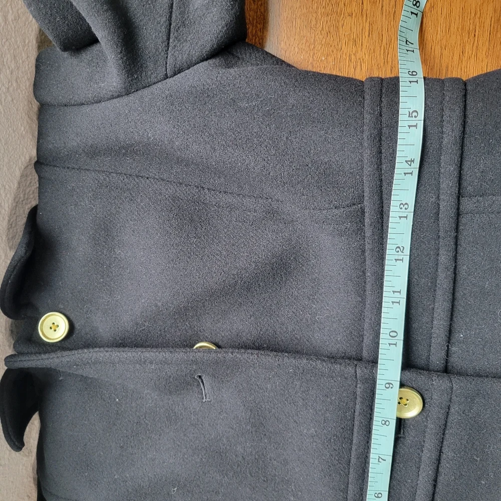 J Crew Factory Wool-blend lady day coat AT468 Size 6 Petite NWT Black - Picture 9 of 9